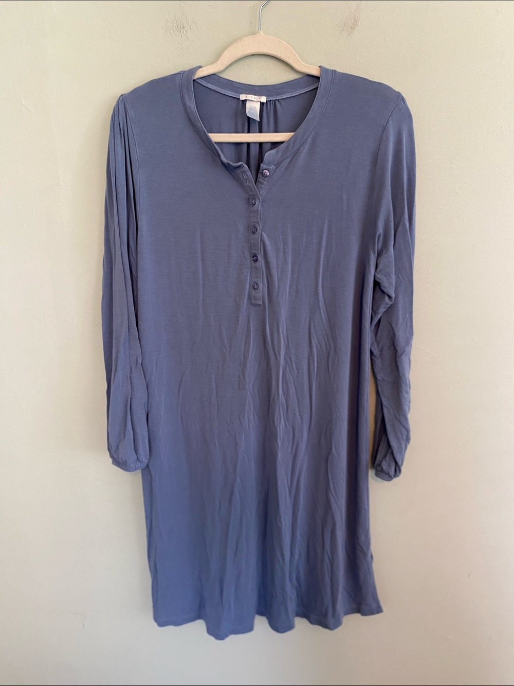Lake Women’s long sleeve blue modal nightgown size Medium